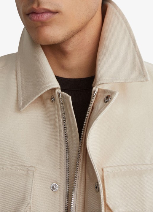 Reiss Americas bomberjack met klepzakken  - detail 5 stone / beige