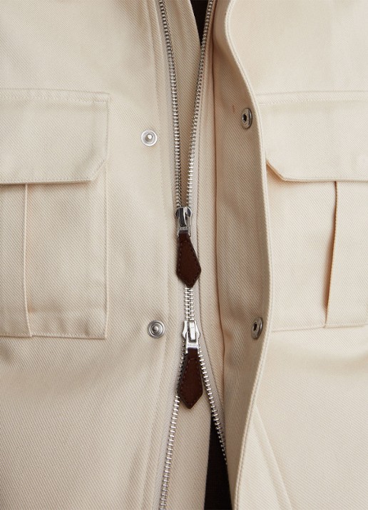 Reiss Americas bomberjack met klepzakken  - detail 6 stone / beige