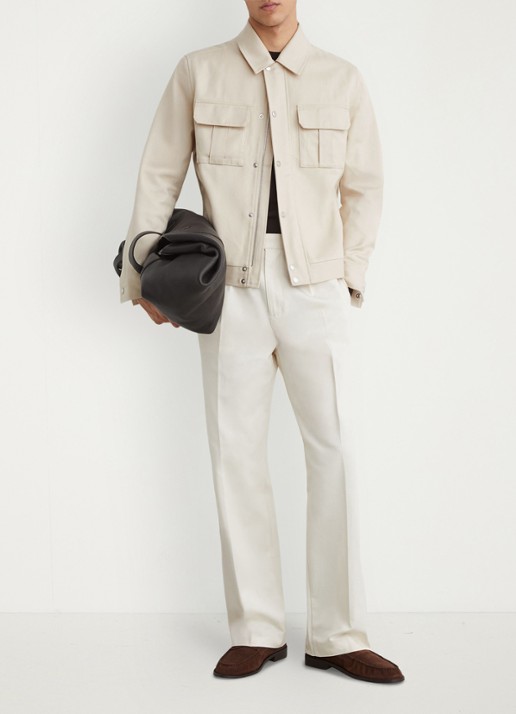 Reiss Americas bomberjack met klepzakken  - voorkant 2 stone / beige