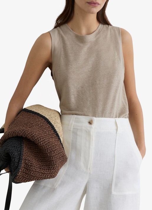 Reiss Amy top van linnen