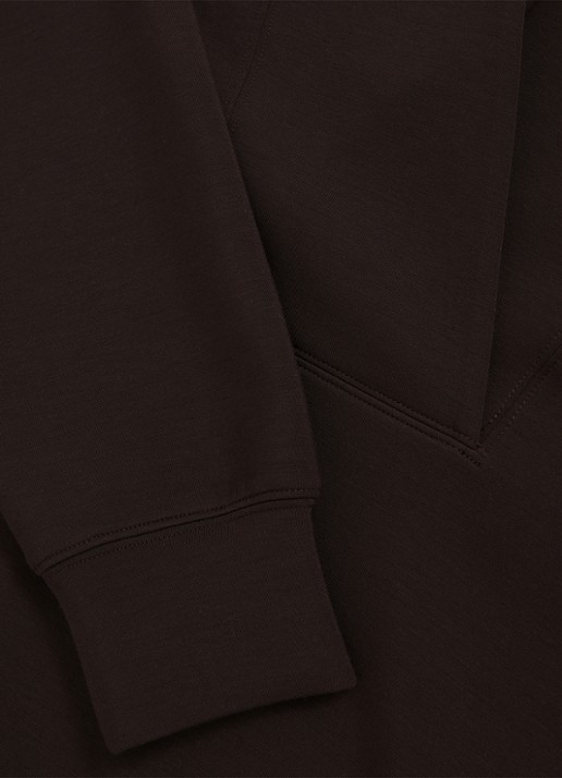 Reiss ANNABEL Premium Interlock Shawl-Neck Sweatshirt with Modal - detail 3 chocoladebruin