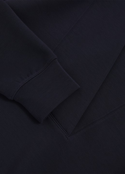 Reiss ANNABEL Premium Interlock Shawl-Neck Sweatshirt with Modal - detail 4 donkerblauw