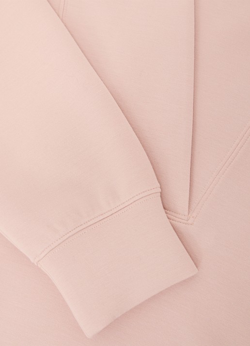 Reiss ANNABEL Premium Interlock Shawl-Neck Sweatshirt with Modal - detail 3 roze