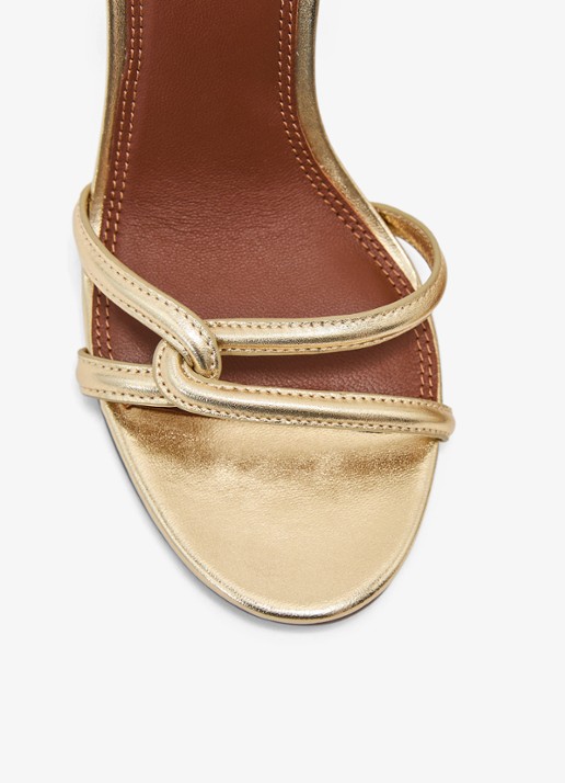 Reiss ANNABELLE Leather Link-Strap Stiletto Sandals - detail 3 goud