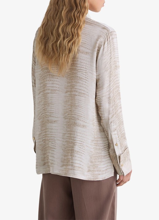 Reiss Annie tuniek met slangenprint - achterkant neutral / beige
