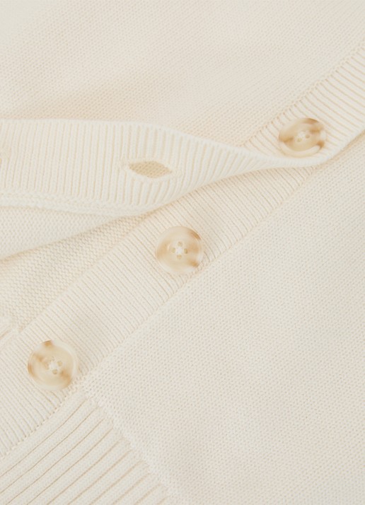 Reiss Anya fijngebreid vest in wolblend - detail 6 wit