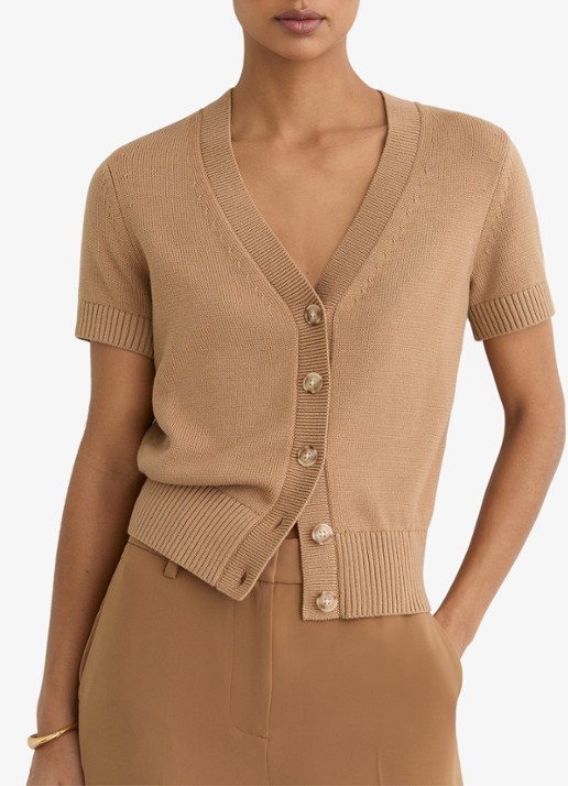 Reiss Anya fijngebreid vest in wolblend