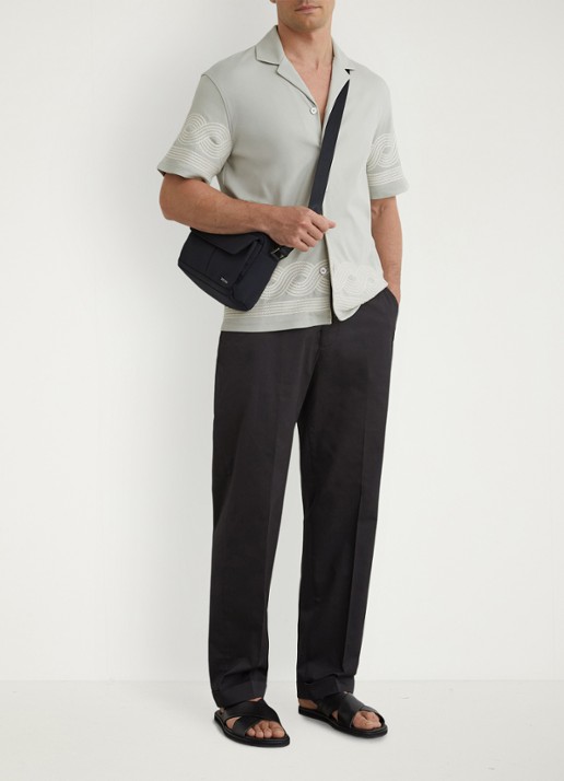Reiss Arden regular fit overhemd met borduring - voorkant 2 groen