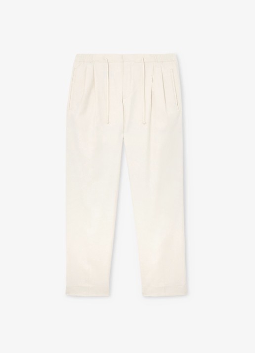 Reiss Arden regular fit pantalon met steekzakken - voorkant 3 gebroken wit