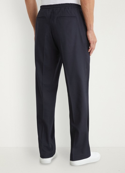 Reiss Arden regular fit pantalon met steekzakken - achterkant 6 donkerblauw
