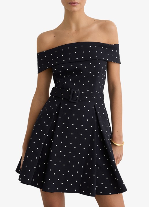 Reiss Arwen mini jurk met stippenprint