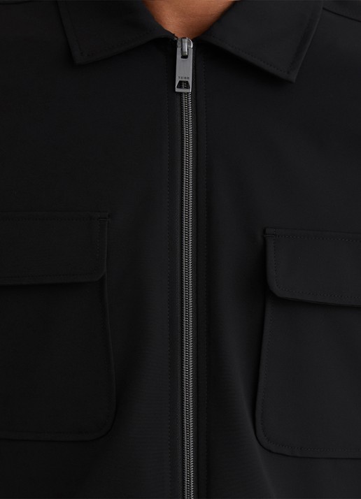 Reiss Ascend overshirt met borstzakken - detail 2 zwart