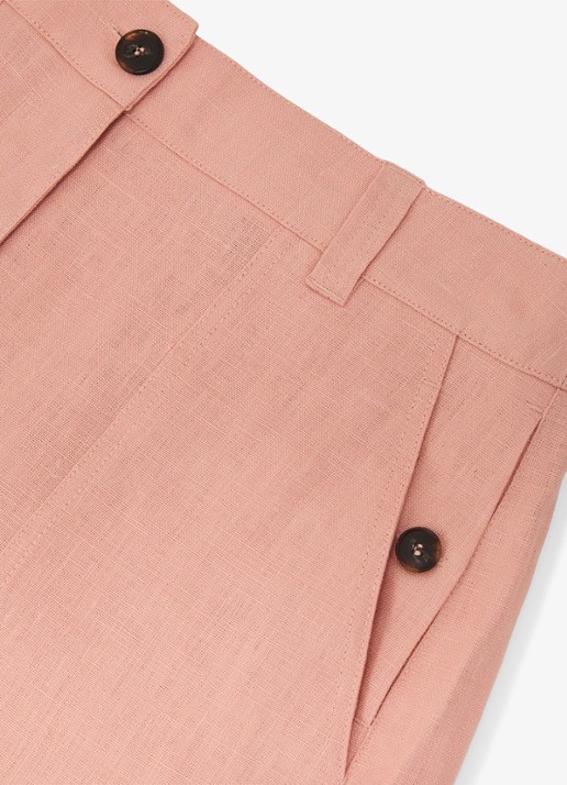 Reiss ASHBY Linen Shorts - detail 4 zalmroze