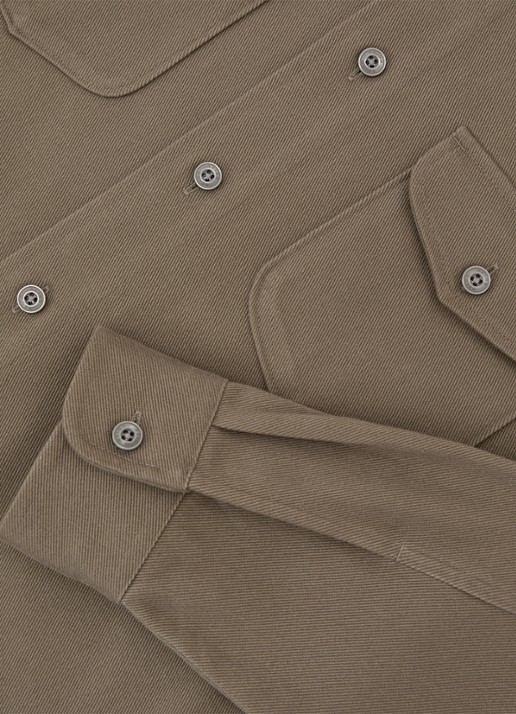 Reiss Astra regular fit overshirt met borstzakken - detail 4 beige