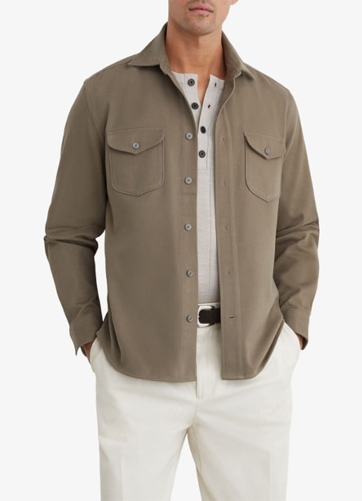Reiss Astra regular fit overshirt met borstzakken