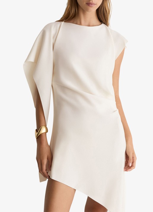 Reiss Athena mini jurk met asymmetrische zoom