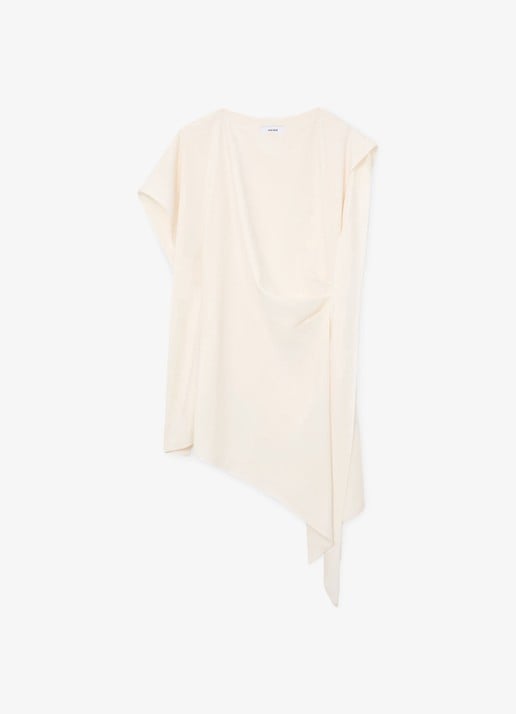 Reiss Athena mini jurk met asymmetrische zoom - voorkant wit