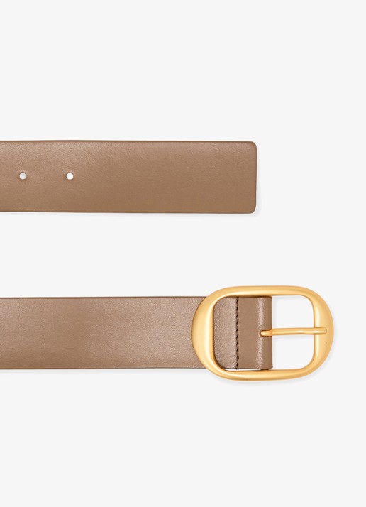 Reiss Athena riem van leer  - detail 4 bruin