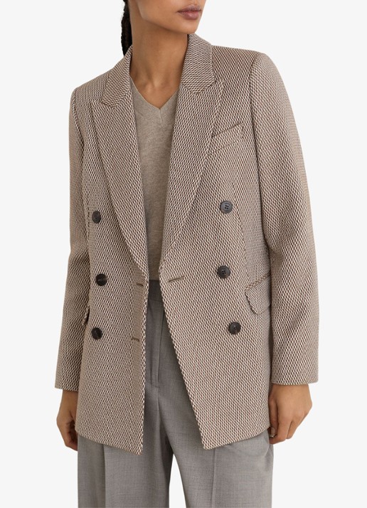 Reiss Aubrey double-breasted blazer in wolblend