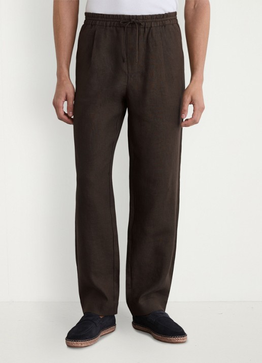 Reiss Barges straight fit pantalon van linnen