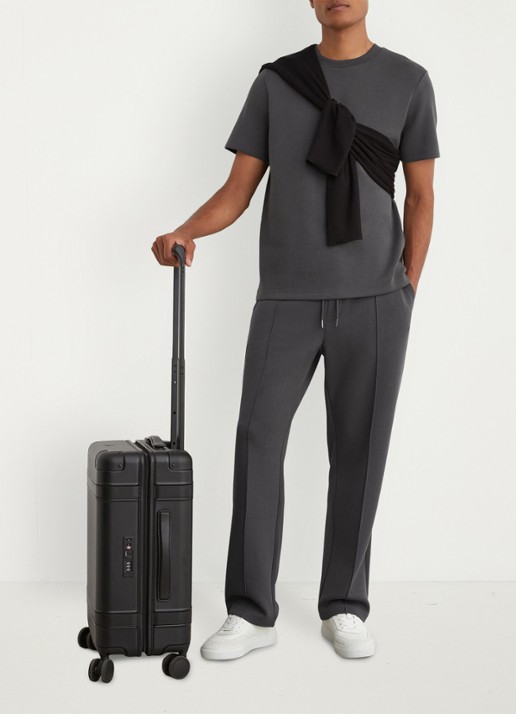 Reiss Barton Premium T-shirt met stretch - voorkant 6 donkergrijs