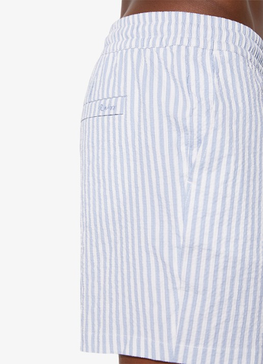 Reiss Bay Seesucker zwemshort met streepprint  - detail 5 lichtblauw