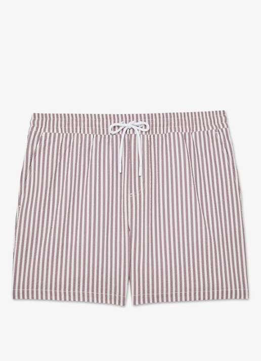 Reiss Bay Seesucker zwemshort met streepprint  - voorkant lichtroze