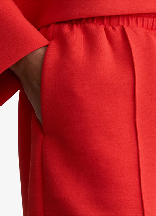 Reiss Bea high waist straight fit korte broek met steekzakken - detail 3 koraal