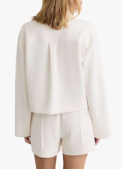 Reiss Bea sweater met kraag - achterkant 7 creme
