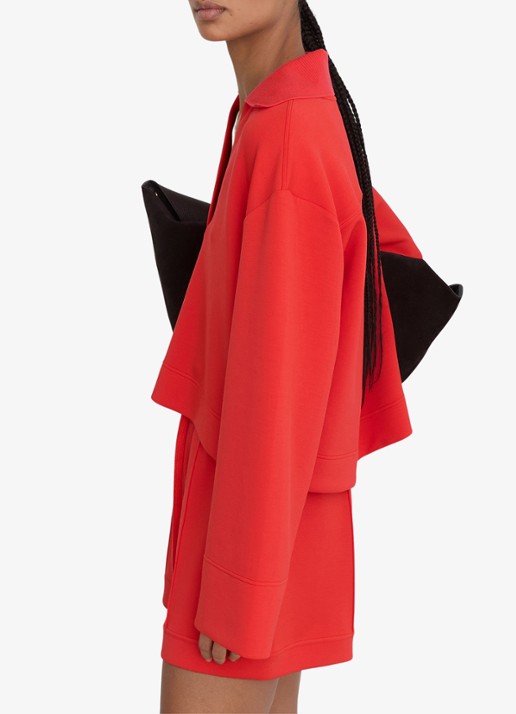 Reiss Bea sweater met kraag - detail 6 koraal