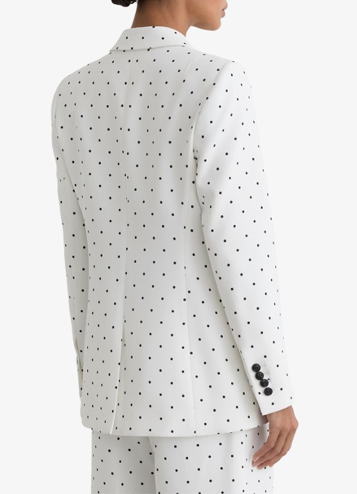 Reiss Beatrix double-breasted blazer met stippenprint - achterkant 3 wit