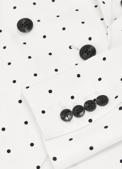 Reiss Beatrix double-breasted blazer met stippenprint - detail 7 wit