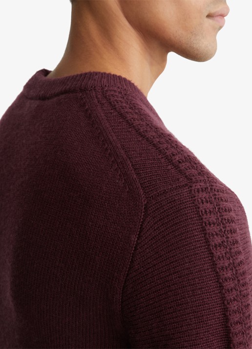 Reiss Beech fijngebreide trui in wolblend  - detail 4 paars
