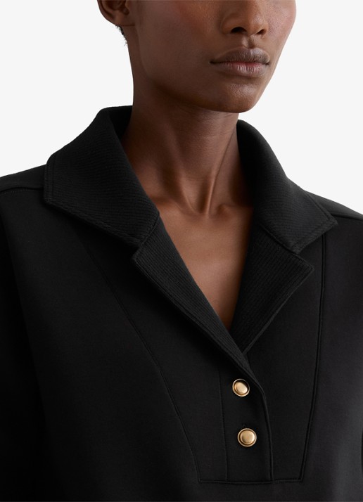 Reiss Bella sweater met polokraag  - detail 5 zwart