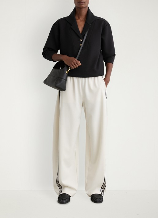 Reiss Bella sweater met polokraag  - voorkant 2 zwart