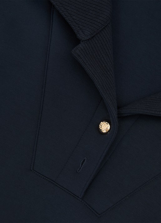 Reiss Bella sweater met polokraag  - detail 3 donkerblauw
