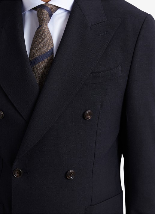 Reiss Belmont double-breasted slim fit colbert in wolblend - detail 5 navy / blauw