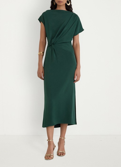 Reiss Beth midi off shoulder jurk met gedrapeerd detail
