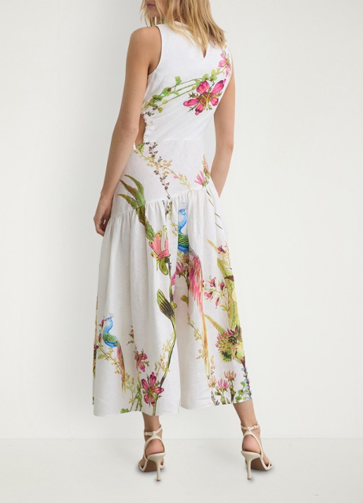 Reiss Bianca midi jurk met cut-out detail - achterkant 3 wit