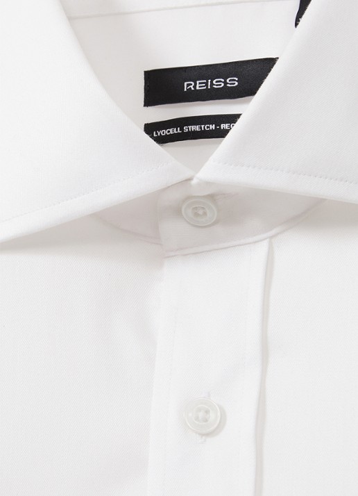 Reiss Bishopgate regular fit overhemd  - detail 5 wit