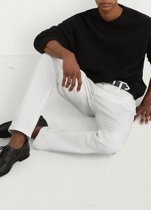 Reiss Bishopgate straight leg jeans met steekzakken - detail 3 white / wit