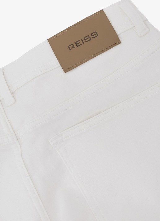Reiss Bishopgate straight leg jeans met steekzakken - detail 5 white / wit