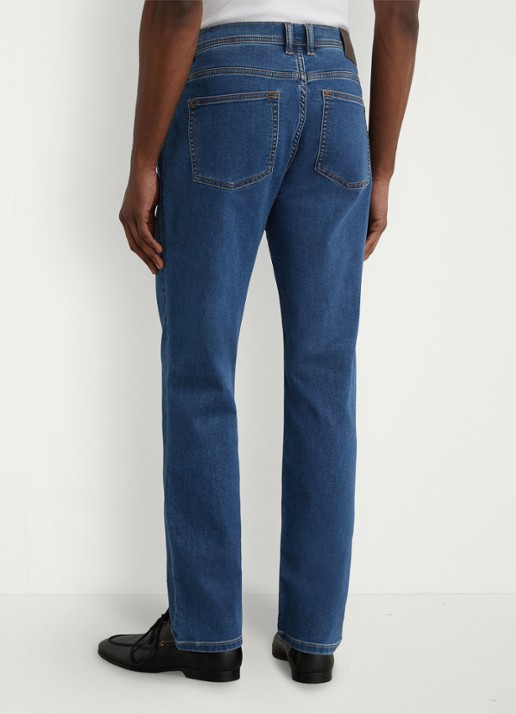 Reiss Bishopgate straight leg jeans met steekzakken - achterkant 3 blauw