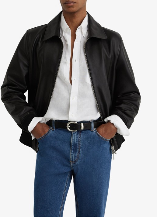 Reiss Bishopgate straight leg jeans met steekzakken - detail 5 blauw