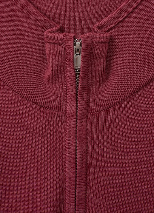 Reiss Blackhall fijgebreide trui in merino wolblend - detail 5 donkerroze