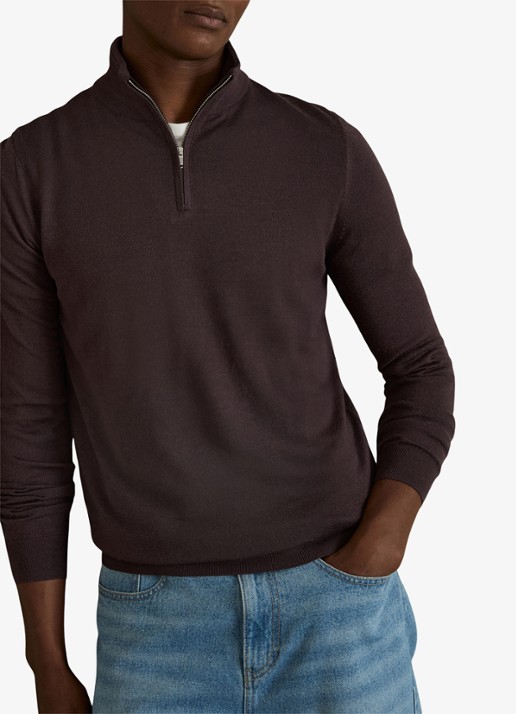 Reiss Blackhall fijgebreide trui in merino wolblend