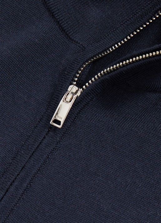 Reiss Blackhall fijngebreide trui met polokraag - detail 10 donkerblauw