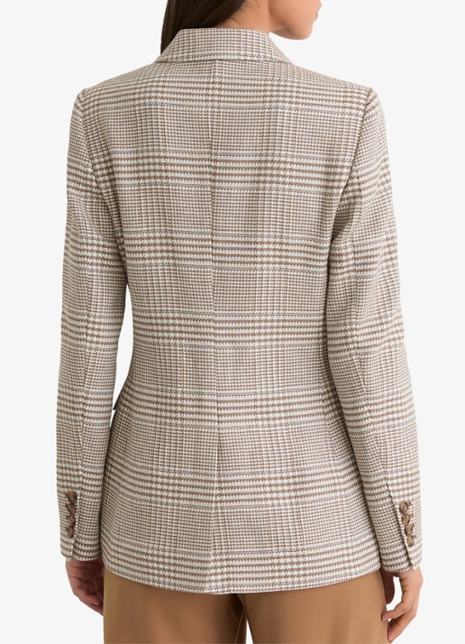 Reiss Blazer met pied-de-poule dessin - achterkant 7 beige