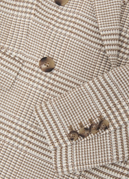 Reiss Blazer met pied-de-poule dessin - detail 4 beige