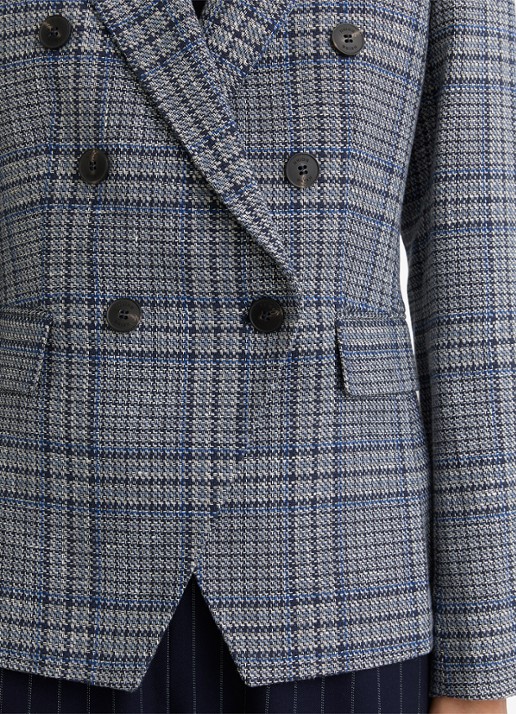 Reiss Blazer met pied-de-poule dessin - detail 2 middengrijs